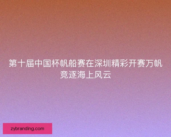 第十届中国杯帆船赛在深圳精彩开赛万帆竞逐海上风云